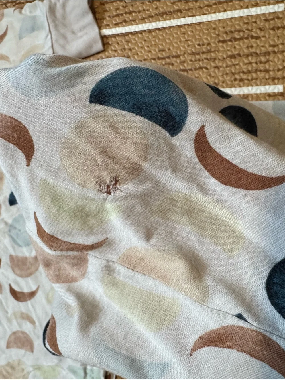 Kids Long Sleeve Moon Pattern Pajama Set - Neutral Tones